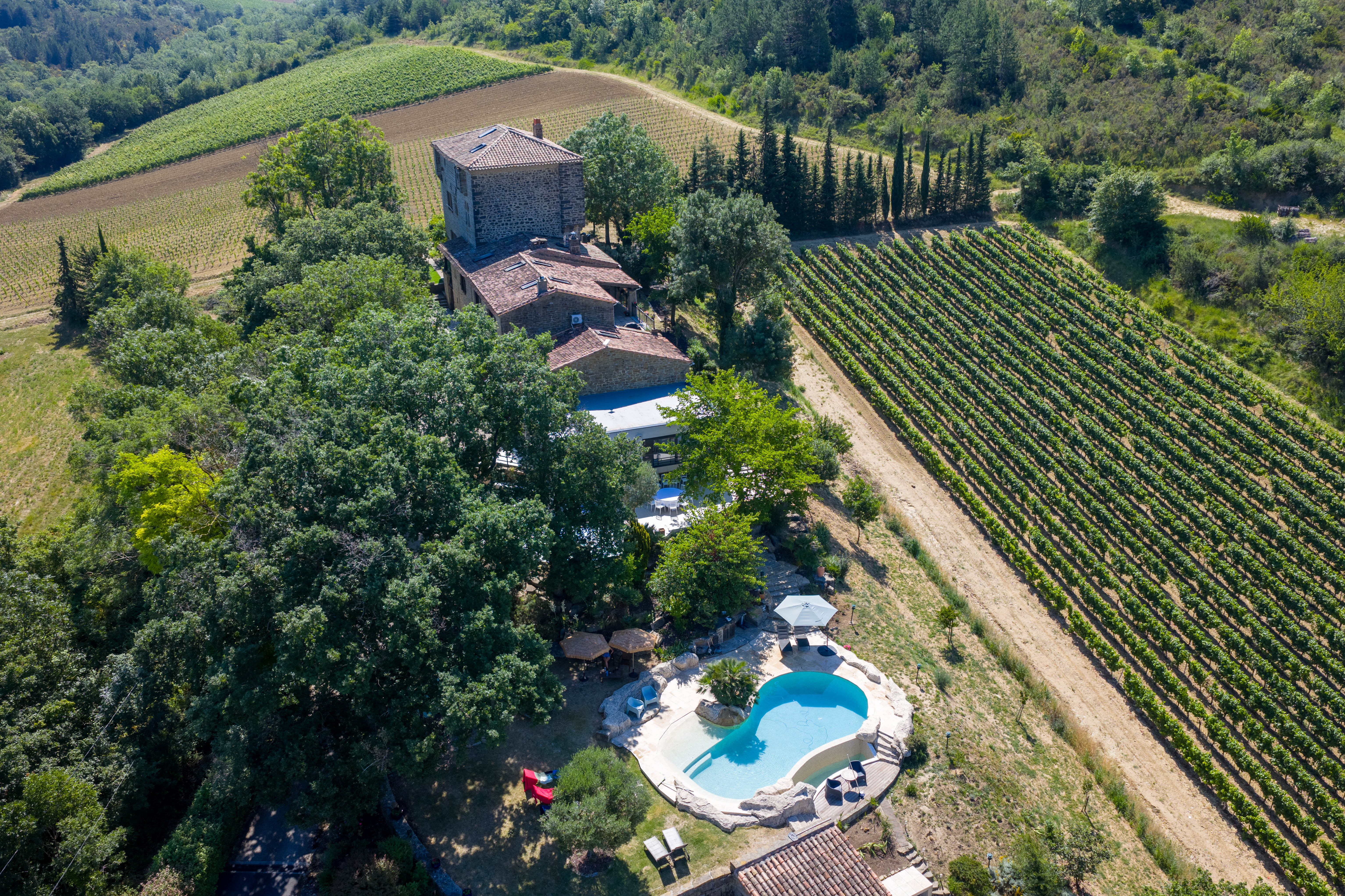 Château de Tournon — Vue aérienne