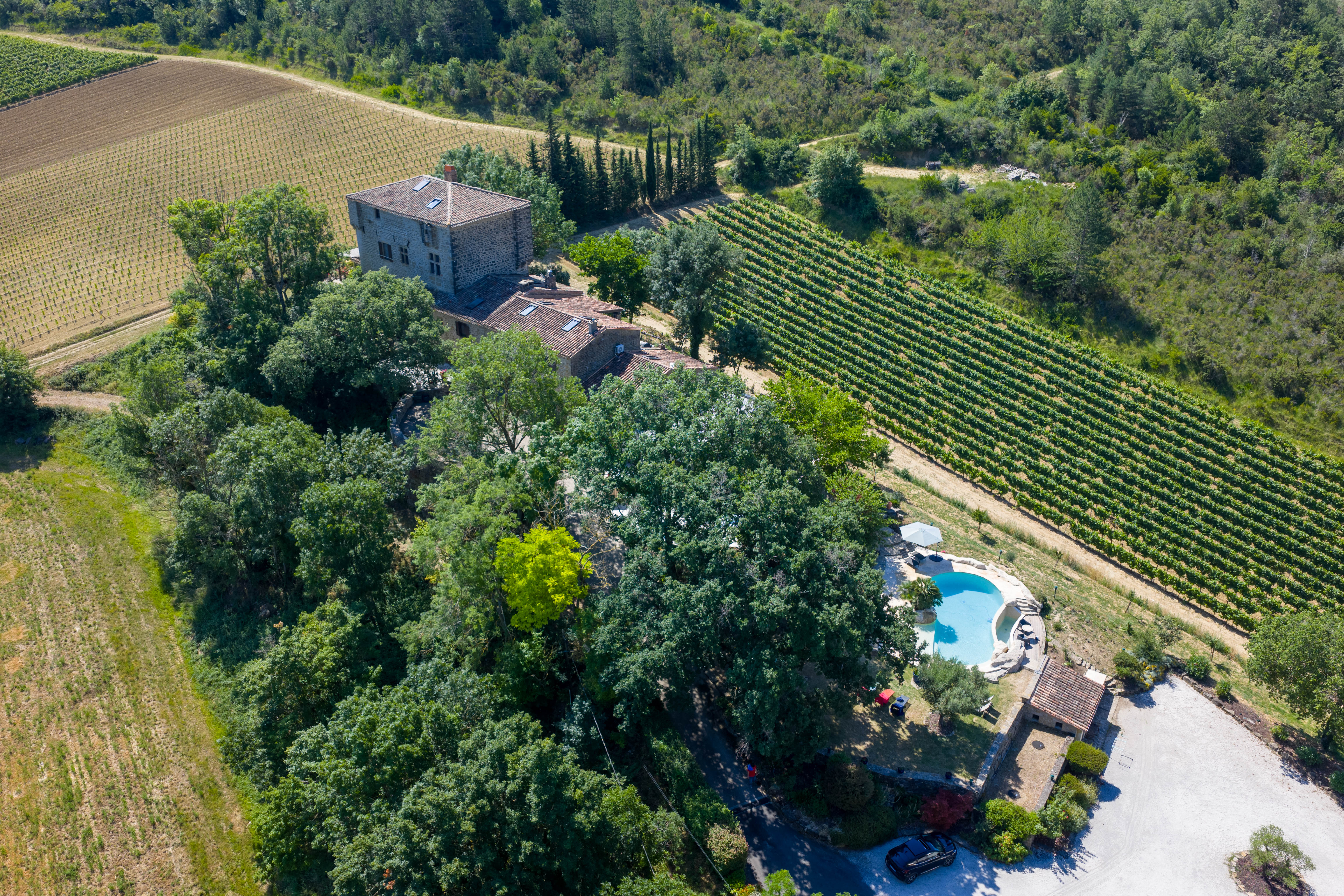 Château de Tournon — Vue aérienne